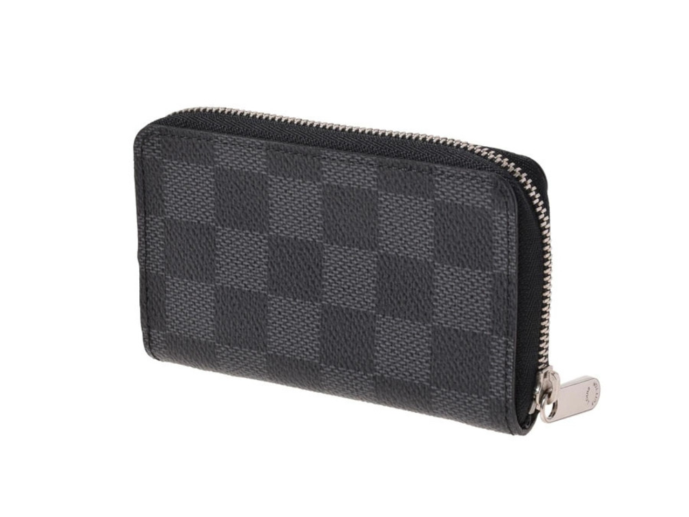 Louis Vuitton Zippy Black Purse Coin Graphite